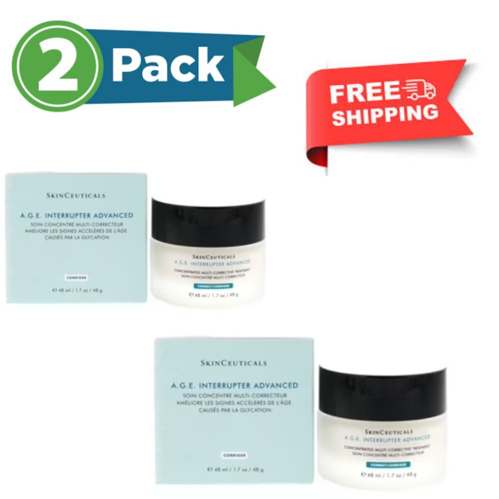 SkinCeuticals A.G.E. Interrupter Cream 1.6oz x2 Anti-Wrinkle Firming Duo Pack